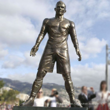 Dekoration Skulptur Ronaldo lebensgroße Fußball Figur Garten Bronzestatuen